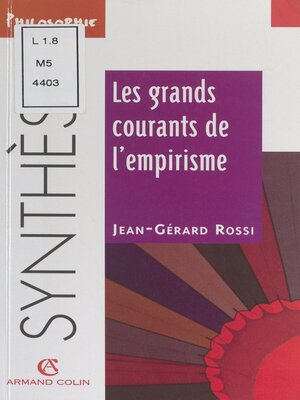 cover image of Les grands courants de l'empirisme